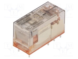 Relay: electromagnetic; DPDT; Ucoil: 12VDC; 8A; max.250VAC; 360Ω