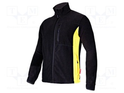 Fleece sweatshirt; Size: XXXL; black/yellow; 290g/m2
