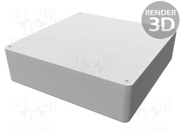 Enclosure: multipurpose; 1590; X: 120mm; Y: 120mm; Z: 28mm; aluminium