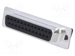 D-Sub; PIN: 25; for size 20 terminals; female; w/o contacts
