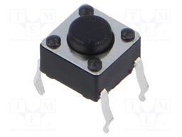 Microswitch TACT; SPST; Pos: 2; 0.05A/12VDC; THT; 2.45N; 6x6x3.5mm