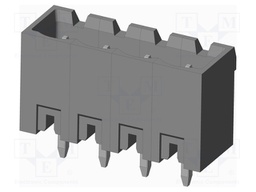 Connector: pluggable terminal block; socket; male; on PCBs
