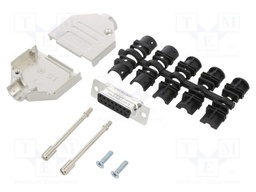 D-Sub; PIN: 15; female; shielded; straight; soldering; for cable
