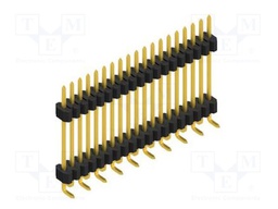 Connector: pin strips; pin header; male; PIN: 19; 1.27mm; SMT; 1x19