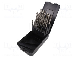 Drill set; for wood; high speed steel cobalt HSS-E; 25pcs.