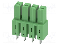 PCB headers, nominal cross section: 6 mm?, color: green, nom