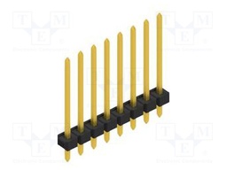 Connector: pin strips; pin header; male; PIN: 8; 2.54mm; THT; 1x8