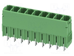 PCB headers, nominal cross section: 6 mm?, color: green, nom