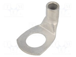 Ring tube terminal; M10; 10mm2; crimped; for cable; angled 90°