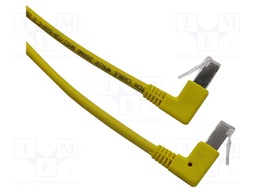 Patch cord; F/UTP; Cat: 6; stranded; Cu; 0.1m; LSZH; yellow; 26/7AWG