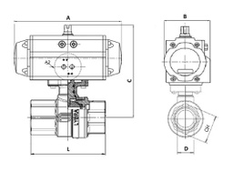 Ball valve; max.25bar; brass; TEFLON; Input thread: G 2" internal