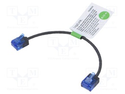 Patch cord; RJ45 plug,both sides; U/UTP; 6a; Cu; black; 0.15m