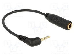Cable; Jack 2.5mm 3pin angled plug,Jack 3.5mm 3pin socket