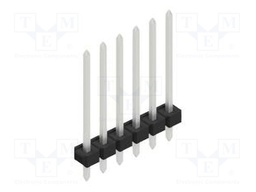 Connector: pin strips; pin header; male; PIN: 6; 2.54mm; THT; 1x6