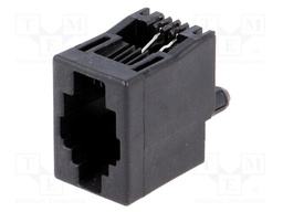 Socket; RJ9; PIN: 4; Layout: 4p4c; THT; straight; 16.51mm