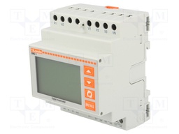 Modular power meter; LCD; VAC: 50÷720V; VAC accuracy: ±0,5%