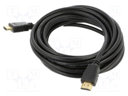 Cable; HDMI 1.4; HDMI plug,both sides; PVC; 5m; black; 30AWG