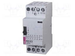 Contactor: 4-pole installation; 25A; 24VAC,24VDC; NO x4; RD