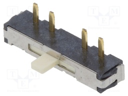 Switch: slide; Pos: 3; SP3T; 0.1A/12VDC; ON-ON-ON; Mounting: THT