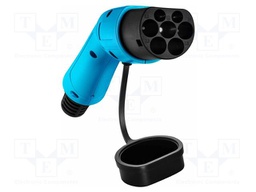 EMobility: plug; single-phase; Type 2 male; 32A; blue