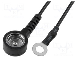 Ground cord; ESD; 1MΩ; Len: 3m; Female press stud: 10mm