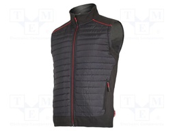 Padded vest; Size: XXXL; black; without a hood,furlined
