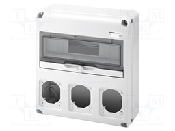 Enclosure: for modular components; IP65; wall mount; grey