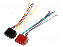 ISO plug,wires; PIN: 13(5+8)