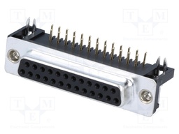 D-Sub; PIN: 25; socket; female; 7,2mm standard; Locking: screws