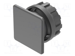 Plug; 22mm; OptoHiT; Ø22.5mm; black; plastic; Face dim: 30x30mm