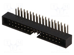 Socket; IDC; male; PIN: 34; angled 90°; THT; gold flash; 2mm