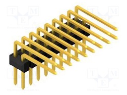 Connector: pin strips; pin header; male; PIN: 18; 2.54mm; THT; 2x9