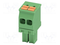 PCB connector, nominal cross section: 1.5 mm2, color: green,