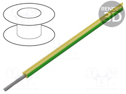 Wire; stranded; Cu; 18AWG; PPO; green-yellow; 600V; 30m