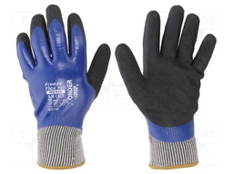 Protective gloves; Size: 8,M; blue; latex,polyester