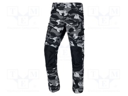 Dungarees; Size: XXL; camo,grey; strengthened construction
