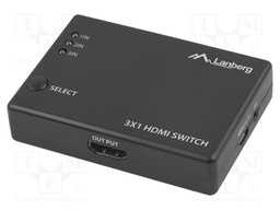 Switch; HDCP 2.2,HDMI 2.0; black; Number of ports: 4; 0.8m; ABS