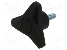 Knob; Ø: 80mm; Ext.thread: M10; 30mm; H: 30mm; technopolymer PA