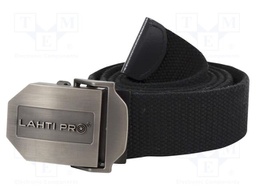 Trousers belt; black; canvas belt; L: 1300mm; W: 37mm