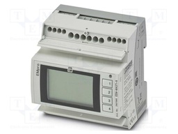 Meter: network parameters; for DIN rail mounting,horizontal