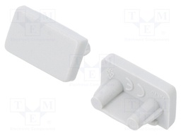 Cap for LED profiles; grey; ABS; Application: SLIM8