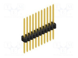 Connector: pin strips; pin header; male; PIN: 11; 1.27mm; THT; 1x11