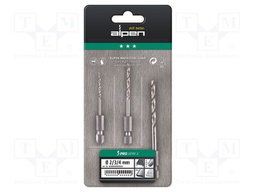 Drill set; for concrete; 2mm,3mm,4mm; 3pcs.