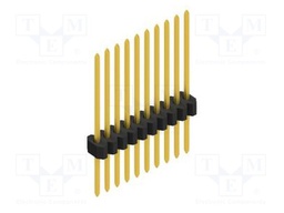 Connector: pin strips; pin header; male; PIN: 10; 1.27mm; THT; 1x10