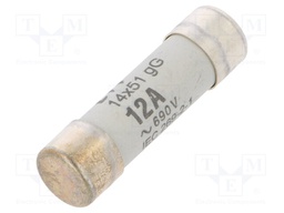 Fuse: fuse; gG; 12A; 690VAC; cylindrical,industrial; 14x51mm