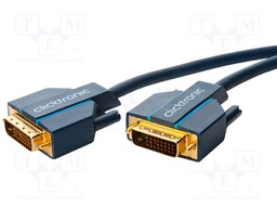 Cable; dual link; DVI-D (24+1) plug, both sides; 1m; blue