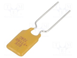 Fuse: PTC polymer; 1.6A; Ø0.51x7.6mm