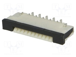 Connector: FFC (FPC); vertical; PIN: 10; ZIF; SMT; 0.5A; 30mΩ; 1mm