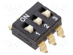 Switch: DIP-SWITCH; Poles number: 3; OFF-ON; 0.025A/24VDC; Pos: 2/3