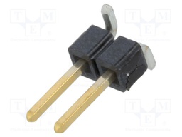 Connector: pin strips; male; PIN: 2; 2.54mm; gold-plated; SMT